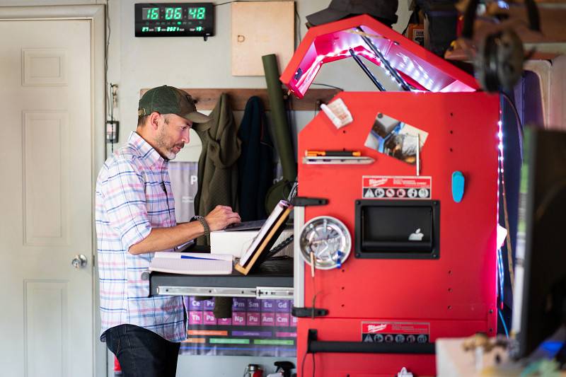 A GVSU adult student at work.